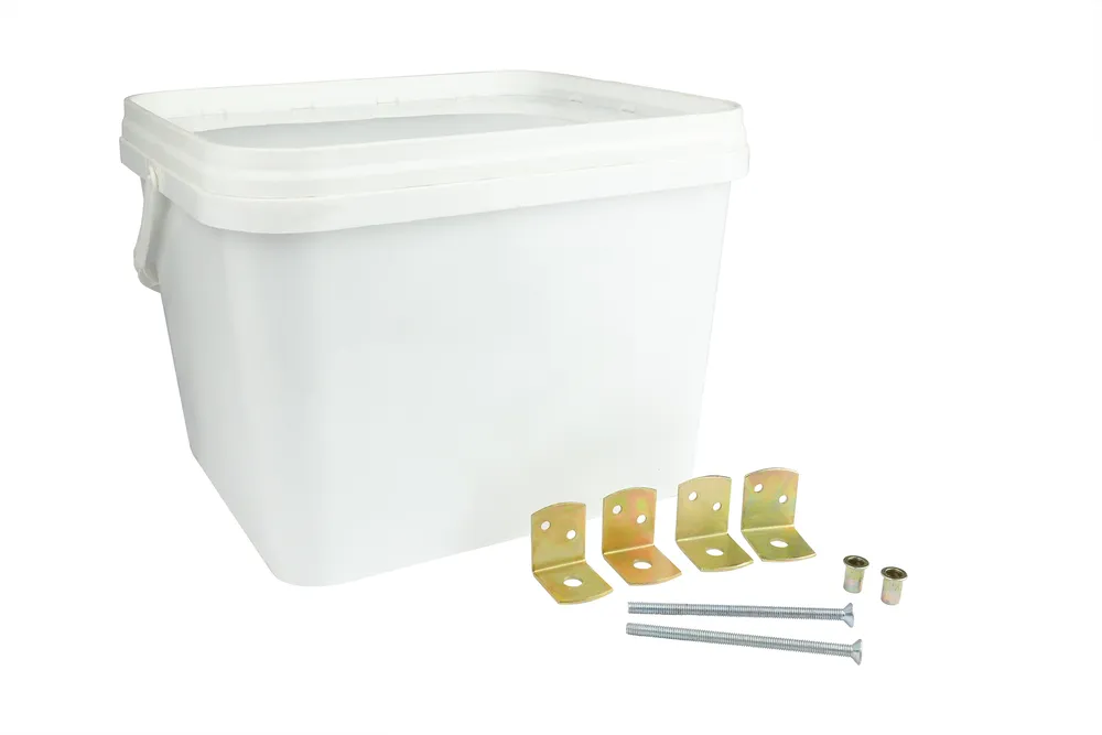 Betonpaal bevestigingsset Verzinkt - Voordeelbox 150 sets - voor Palen 10 x 10 cm - Per Doos