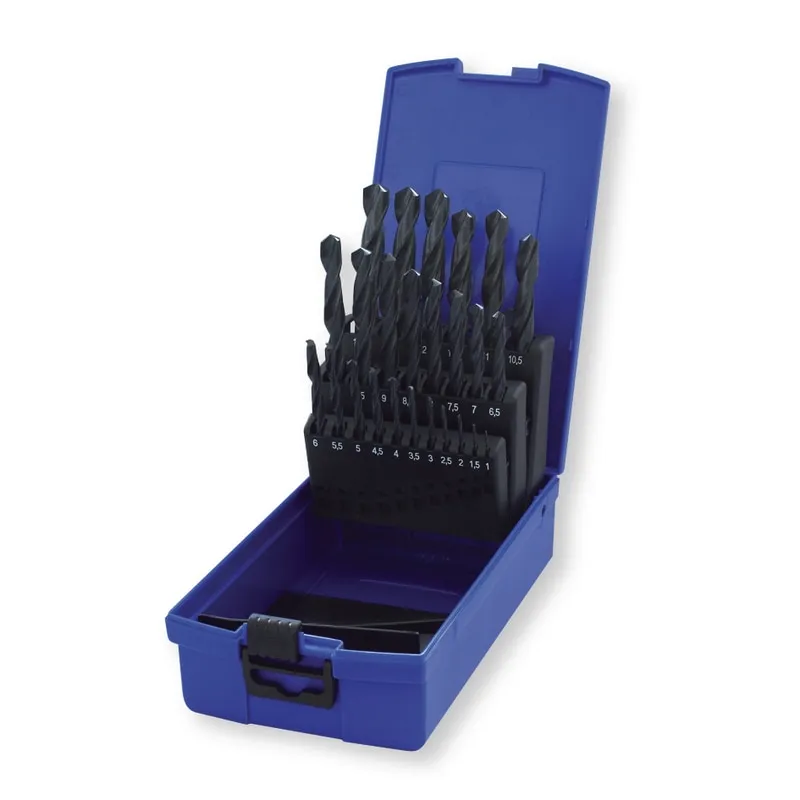 Doos met spiraalboren DIN 338 cilindrisch, 25 stuks