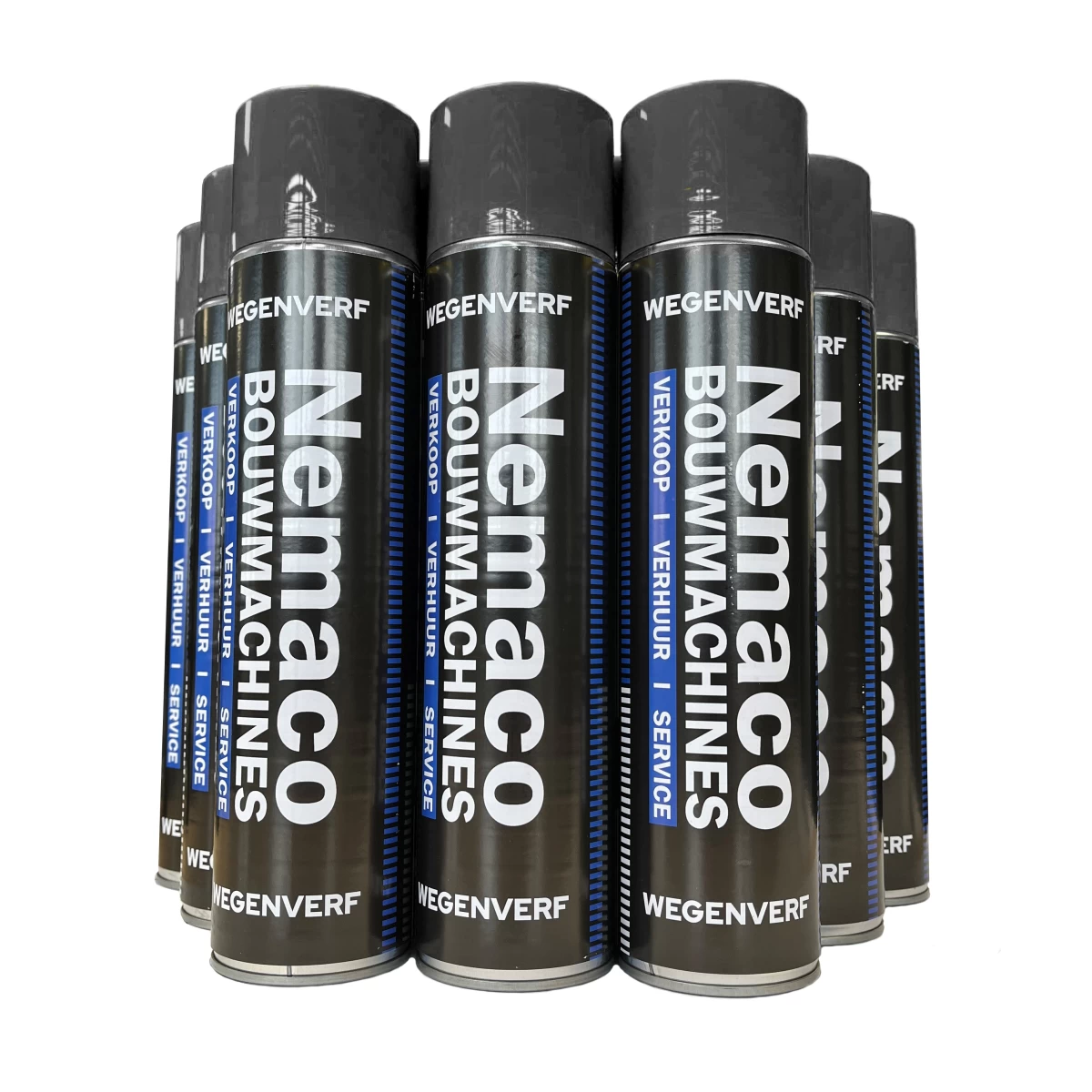 Doos wegenverf zwart 600 ml 12 spuitbussen