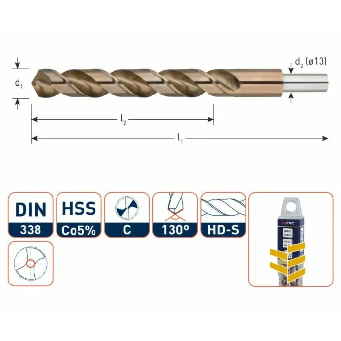 HSS Cobalt boor 3.0 mm (set a 10 st)