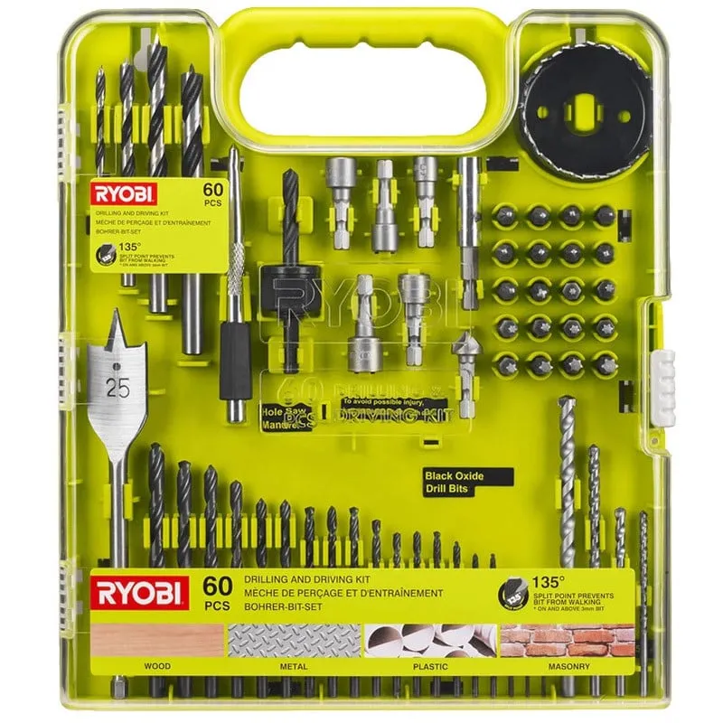 Ryobi RAKDD60 | 60-delig Boor & Schroevendraaierset – 5132004664 – 5132004664