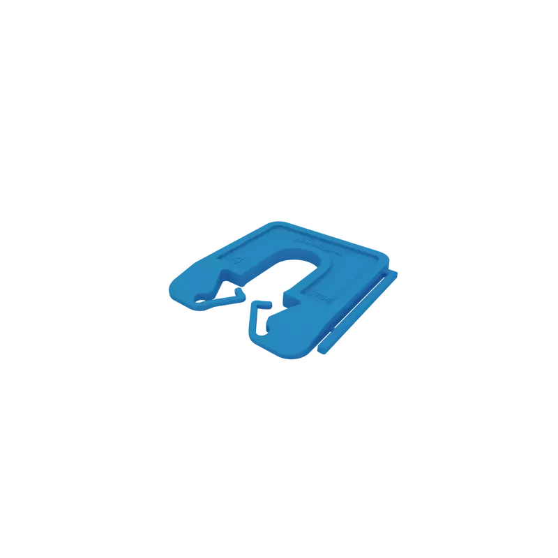 UITVULPLAATJE KUNSTSTOF BLAUW DIKTE: 4MM (DOOS MET 100 STUKS)