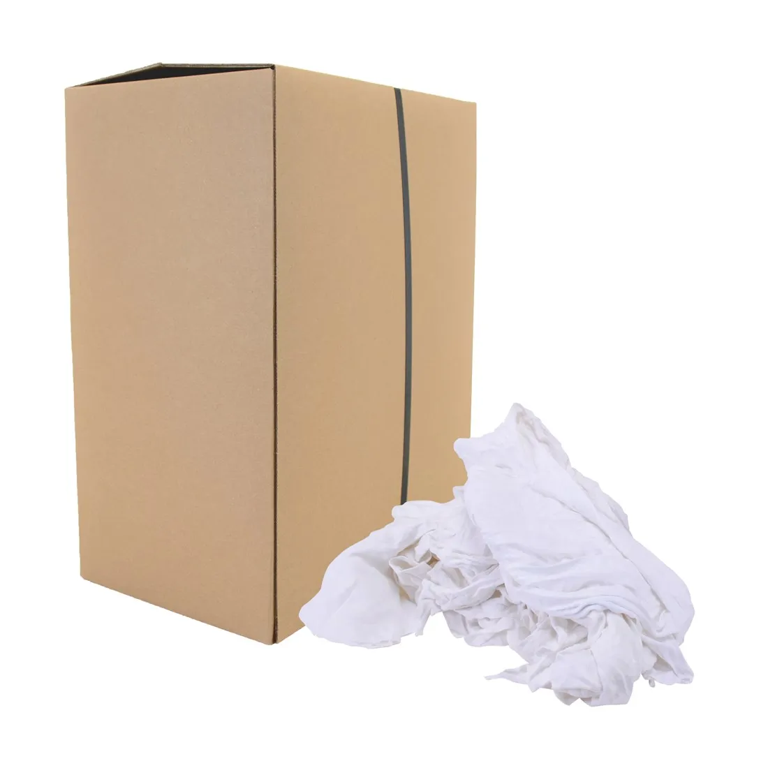 Witte poetslappen doos à 10kg DEL106N10D